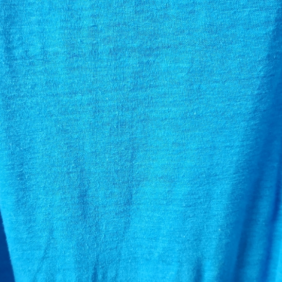 Chico's Bright Aqua Blue Flutter Sleeve Tunic - Picture 5 of 6